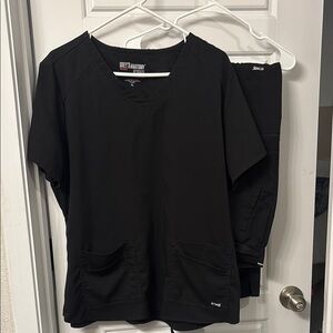 Grey's Anatomy Black Scrub Set